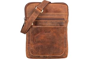 TALED Borsa a Tracolla in Pelle | Borsello Uomo e Donna | Borsa Messenger con Tracolla | Borsa da Lavoro | Borsa da Trasporto | Borsa a Mano | Borsa in Vera Pelle