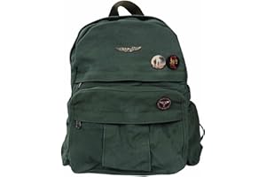 DANGANCOS Ellie Rücksack The Last Backpack Schultasche Casual Canvas Schulranzen Einstellbare Vintage Rucksack für Schule Wandern Reisen Unisex, Grün, Einheitsgröße, (29Man60016sfi3)