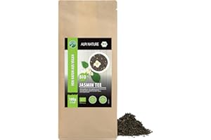 ‎ALPI NATURE Alpi Nature Organiczna JasMintee (100 g) luźna herbata jaśminowa jaśminowa z kontrolowanej uprawy organicznej suszona herbata jaśminowa bio jaśminowa herbata 100% naturalna jaśminowa herbata bez dodat