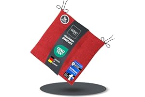 LILENO HOME Lot de 1 coussin de chaise - Rouge - 40 x 40 x 4,5 cm - Pour chaise de jardin, cuisine ou salle à manger - Confortable - Résistant aux UV - Pour l'intérieur et l'extérieur