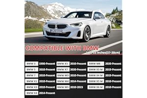 GIANT PANDA Funda de Volante de Cuero PU, Compatible con Volantes Redondos de BMW – Hilo de Colores