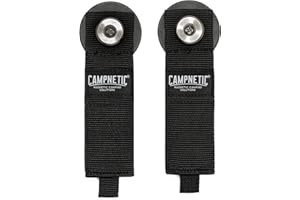 ‎CAMPNETIC Campnetic Magnetische Schlaufenhalterung - 2er Set - Magnet universal Halter mit Klett für Van, Camper, Wohnmobil - Klettverschluss Halterung - Camper Zubehör - Offroad Zubehör - inkl. Beutel