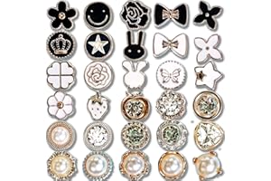 MORJCG 30Pcs Modesty Pins, Cover Up Button Pins, Brooch Pins for Women, Women Shirt Safety Brooch Buttons, Anti Exposure Fixed Brooches, Invisible Button Brooch Pins for Women Girls Clothes Cardigan Dress