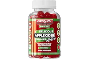 Apple Cider Vinegar Complex with Mother 1000mg Gummy | Vitamins C, B6, B12, Folic Acid and Chromium | Apple Flavour | 60 Vegan Gummies | Digestive Health, Energy and Metabolism Support by NUTRIGUMS®