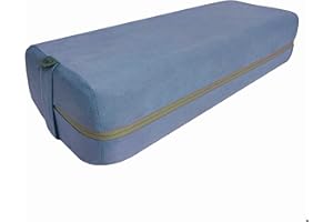 NGT NEW GUIDE STEPS NGT Yoga Bolster Pillow, Rectangular Cushion with Foam Wedges, Washable Suede Cover, Meditation Support with Handles