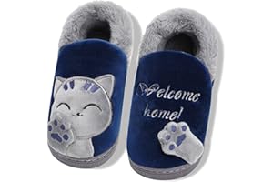 Sisttke Zapatillas Casa Niños Niñas para Invierno Estar Slippers Casa Interior Caliente Pantuflas Suave Algodón Zapatos Mujer Hombres
