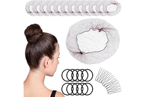 SATIFICER 24 Pezzi Retina per Capelli, Reti per Capelli Invisibili Reti Elastico, Con 10 Corda per capelli e 10 forcine per capelli a forma di U, Per Fissare Parrucche, Capelli e Chignon(brown)