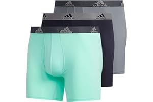 adidas Men's Performance Boxer Brief Underwear (3-Pack), Pulse Mint Green/Legend Ink Blue/Grey, X-Large, Black/Grey/Collegiate Navy, XL
