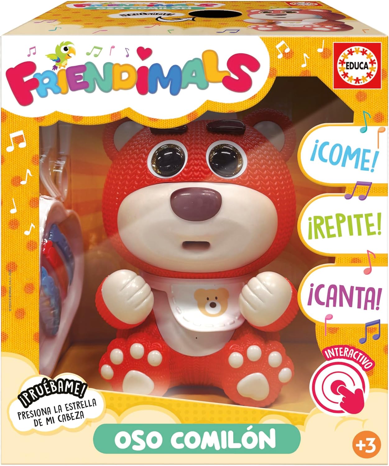 Educa - Oso Comilón Interactivo Friendimals | Come, Canta y Repite tu Voz | Diversión Educativa para niños | A Partir de 3 4 5 años (20435)