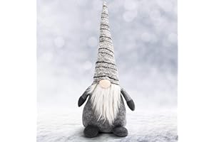 BELLE VOUS Gnomo Navidad - Adorno de Navidad 50 cm Hecho a Mano Decoración de Mesa - Peluche Duende Papá Noel Tomte Figurilla Navideña para Chimenea Regalo Fiesta Juguete Niños Decoración Navidad