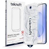 Teknoft Samsung Galaxy S25 Plus ile Uyumlu Otomatik Hizalama Aparatlı Takılırken Toz Toplama &Ouml;zellikli Ekstra G&uuml;&ccedil;lendirilmiş 