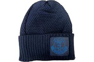 EVERTON F.C. Everton Official Waffle Ribbed Beanie Hat Navy Gift