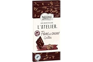 Nestlé Les Recettes de L'Atelier - Tablette Chocolat Noir Fèves de Cacao - 100g