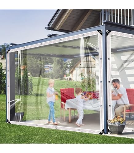 SRHIMEOS Bâche Imperméable Transparente 1x10m, Bâche