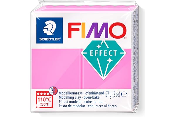 STAEDTLER - Fimo® effect - Pain pâte à modeler - 57 Grammes - Fuschia fluo - 8010-201