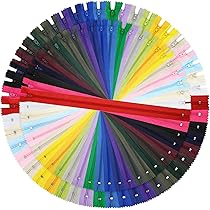 Set 72 Cerniere Nylon Multicolore - Chiusure Lampo Per Cucito, Borse, Vestiti, 20 Cm, Testa Metallo - Foto 4