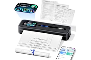 Phomemo M832D Thermodrucker A4, Touchscreen Mobiler Drucker für Zuhause & Büro, 300 DPI Thermodrucker Kompatibel mit Android und iOS, Handy & Laptop, drahtlose Drucker für Geschäftsreisen, Schule