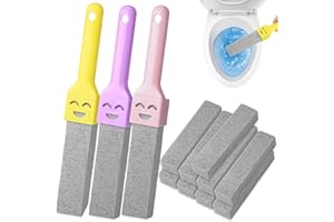 FENTAR 12 Piedras Pomez Inodoro, Piedra Pomez para Pies para Inodoro con 3 Mangos, Piedra Pómez Reemplazable para Inodoro, Piedra Pomez para Limpieza WC Natural para la Limpieza de Baños, Piscina