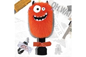 LZFAN Divertida funda para cabeza de golf, funda híbrida de animales de felpa, funda híbrida para cabeza de palo de golf, regalo para hombres y mujeres, monstruo naranja