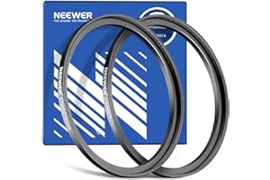 NEEWER 67-72mm Step Up Adapterring (2er Pack) mit Reinigungstuch, ultraschlanker Objektivfilter Adapterring aus Aluminiumlegierung für 67mm Kameraobjektive zur Verwendung von 72mm Filtern