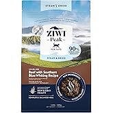 ZIWI Peak Steam & Dried Grass-fed Beef with Southern Blue Whiting, 800 g - Natural, High Protein Cat Food Dry, Raw Alternativ