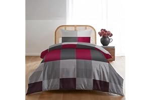 ‎DREAMZIE Dreamzie Bettwäsche Set 135x200 cm mit 1 Kissenbezug 80x80 cm – Flanell-Muster – Bettwäsche für Einzelbett aus 100% Mikrofaser – Oeko-Tex Zertifiziert – Ohne Schadstoffe