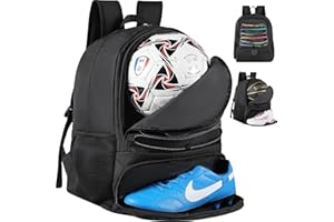 TRAILKICKER Mesh Black Basketball Soccer Bag Backpack Sports Volleyball Football Bag with Ball and Shoe Compartment for Boys Girls Man Women Ball Equipment Bag All Sports Venue