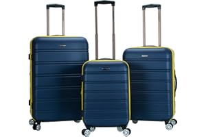 Rockland Melbourne Hardside - Maleta con Ruedas giratorias expandibles, Marino, 3-Piece Set (20/24/28), Melbourne Hardside - Maleta de Ruedas giratorias expandible