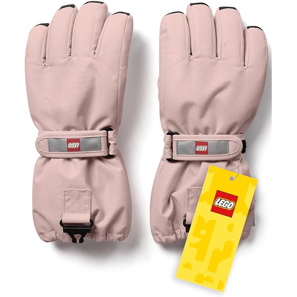 Guanti Invernali Kabooki Lwazun 705 Per Bambini – Impermeabili, Antivento, Traspiranti, Con Membrana E Chiusura A Strappo, Rosa Scuro Taglia Unica - 2