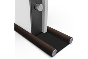 BABYBUNNY Paraspifferi Sottoporta per Porte Blindate e Porte Interne ed Esterne da 4,5 a 12 cm di spessore | Previene Spifferi e Infiltrazioni di Polvere, Acqua, Luce, Insetti e Rumori (Marrone Scuro, 100 cm)