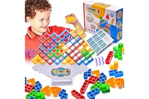 Tetra Tower Adulte Jouet d'équilibre pour Enfant Swing Stack High, Tetris Tower, Jeu de ConstructionMontessori Jouets éducatifs Cadeaux d'anniversaire pour Garçons et Filles