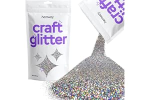 Hemway Craft glitter 100g 3,5 once Microfine 1/256" .004" 0.1MM (Gun Metal olografico)