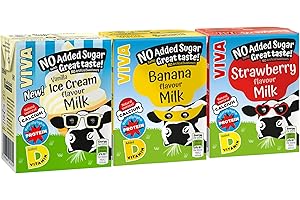 UNIVERSAL PRODUCT SOLUTIONS Viva Flavoured Milk Cartons Bundle 3x3x200ml | 3 x Strawberry 3 x Banana 3 x Vanilla Ice Cream