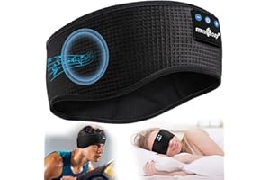 MUSICOZY Sleep Headphones Headband Bluetooth Soft Headphones for Sleeping & Sport with Thin Speakers,Wireless Music Earphones Tech Gifts for Men Women Teens Yoga Workout Fitness Relax Travel