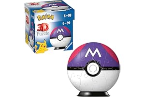 Ravensburger Pokemon Gifts - Pokeball Master Ball 3D Jigsaw Puzzle for Kids and Adults Age 6 Years Up - 54 Pieces - No Glue Required
