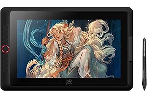 XP-Pen XPPen Tavoletta Grafica con Schermo Artist 15.6 PRO V2 Display da 15,4 Pollici, 16K Livelli di Pressione, 8 Tasti rapidi e rotellina Rossa, Supporto Pieghevole Incluso