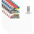 VARIETY CANVAS 10 X 12 Inch Cotton Canvas Board for Painting, 7OZ Primed, Pack of 6 Piece - White