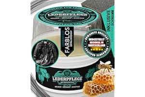 ‎ROBFOX Robfox Lederpflege | Natürliches Lederfett mit 30% Bienenwachs | 250 ml Lederreiniger inkl. Schwamm zur Reinigung von Schuhe, Sitze, Kleidung | Ideal als Schuhcreme o. Schuhreiniger | Premium Balsam