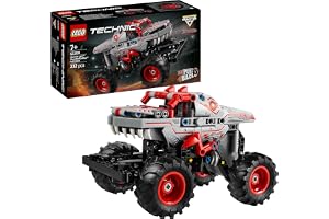 LEGO Technic Monster Jam ThunderROARus z napędem typu pull-back 42200 | Model Monster truck, klocki konstrukcyjne Technic, zabawka edukacyjna dla dzieci 7+, napęd pull-back, 232 elementy