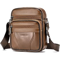 SPAHER Borsa A Spalla Borsello Tracolla Uomo In Pelle SPAHER - Borsa Messenger Multiuso Per Ufficio, Scuola E Viaggio - Design Casuale E Funzionale - 12