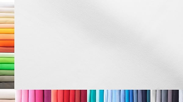 Bündchenstoff XXL als Meterware|doppelt: 75cm breit|einfach: 150cm breit|Farbe: 01 Weiss|0,25m lang|96% Baumwolle, 4% Elasthan|Jersey|1buy3|Grundpreis pro qm: € 15,97 - 1