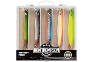 Ron Thompson Seatrout Pack 4 + Box 16g - 5 Meerforellenblinker zum Kunstköderangeln, Meerforellenköder zum Spinnangeln, Blinker für Meerforellen