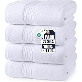 Utopia Towels - Bath Towel Set (4 Pieces, 69 x 137 cm) (White) | Ring Spun Cotton - Soft, lightweight and durable bath towels