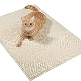 VIVAGLORY Soft Katzenklo-Matte, Extragroße Streufangmatte für die Indoor Katze, Maschinenwaschbar Cat Kitty Katzenstreu-Matte
