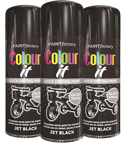 Matt Black Spray Paint 400 Ml (350 G) | DIY Multi-Surface Aerosol Paint