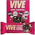 Vive Better Brownie Cherry Bakewell with Immunity Vitamins - Low Calorie Vegan Treat - Healthy Protein Snack - Pack of 15
