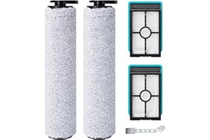 Fixbetter Rullo Spazzola di Ricambio e Filtri HEPA per Bissell Crosswave HF2/3845N/3831 Aspirapolvere Con Filo, 2 Spazzole a Rullo + 2 Filtri HEPA + 1 Spazzola per la Pulizia