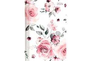 Alpha Edition Agenda Giornaliera Style 2024, 15x21 cm, ROSES, 352 pagine