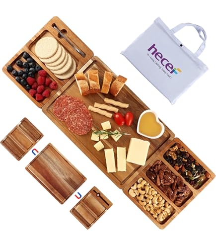 Kesper 28470 serveerplank met poten van acaciahout, 53 x 19 x 4 cm, serveerschaal