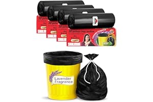 Shalimar Premium (Lavender Fragrance) Scented Garbage Bags | Medium 19 X 21 Inches | 120 Bags Set (30 Bags X 4 Rolls) | Dustb
